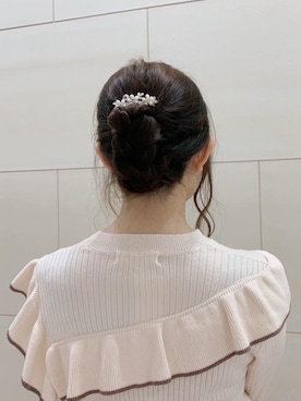 「セルフヘアアレンジ」｜マジェスティックレゴン池袋サンシャインシティ店スタッフさん（レディース・153cm）の秋コーディネート