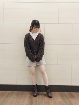 「マシュマロ」｜マジェスティックレゴン池袋サンシャインシティ店スタッフさん（レディース・147cm）の冬コーディネート