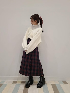 「マシュマロ」｜マジェスティックレゴン池袋サンシャインシティ店スタッフさん（レディース・155cm）の冬コーディネート