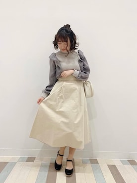 「サークルバッグ」｜「アイテム（パンプス）」を使った、マジェスティックレゴン池袋サンシャインシティ店スタッフさん（レディース・153cm）の冬コーディネート