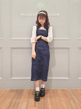 「もちまる」｜マジェスティックレゴン池袋サンシャインシティ店スタッフさん（レディース・157cm）の春コーディネート
