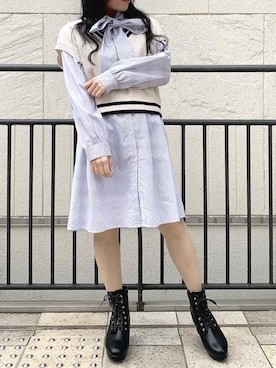「MAJESTIC LEGON」｜マジェスティックレゴン池袋サンシャインシティ店スタッフさん（レディース・149cm）の冬コーディネート
