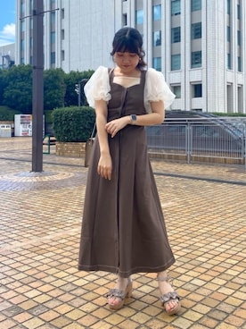 「ラテコーデ」｜マジェスティックレゴン池袋サンシャインシティ店スタッフさん（レディース・160cm）の夏コーディネート