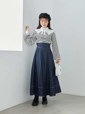 「でにむ」｜「アイテム（ブーツ）」を使った、マジェスティックレゴン池袋サンシャインシティ店スタッフさん（レディース・155cm）の秋コーディネート