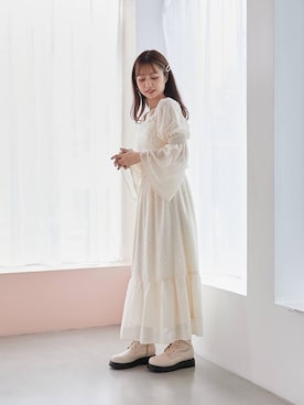 「イエべ秋」｜「アイテム（ワンピース/ドレス）」を使った、マジェスティックレゴン池袋サンシャインシティ店スタッフさん（レディース・155cm）の秋コーディネート