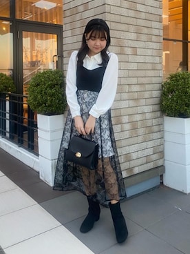 マジェスティックレゴン池袋サンシャインシティ店スタッフさん（レディース・160cm）の冬コーディネート