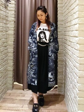 「キュロット」｜「アイテム（デニムジャケット）」を使った、Mikeさん（レディース・154cm）の秋コーディネート