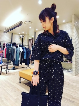 「G-SHOCK」｜「アイテム（つなぎ/オールインワン）」を使った、Mikeさん（レディース・154cm）の春コーディネート