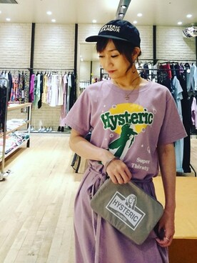 「アイテム（ポーチ）」を使った、Mikeさん（レディース・154cm）の夏コーディネート