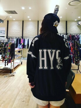 HYS TIGER HEAD ビッグブルゾン HYS TIGER HEAD ビッグブルゾンを使った人気ファッション