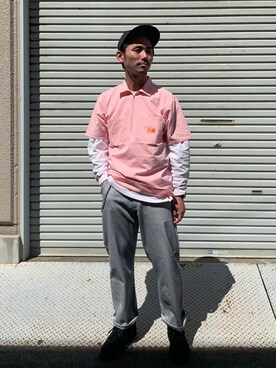 「THUMPERS BROOKLYN NYC USA（サンパース）のアイテム」を使った、木山正己さん（メンズ・176cm）の春コーディネート