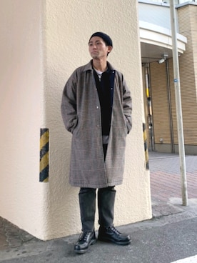 「チェック柄に恋してる」｜木山正己さん（メンズ・176cm）の秋コーディネート
