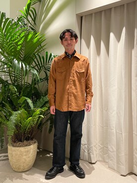 「WISLOM（ウィズロム）のアイテム」を使った、木山正己さん（メンズ・176cm）の秋コーディネート