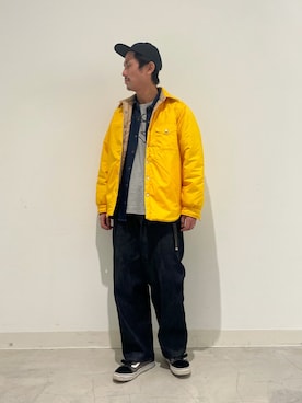 「WISLOM（ウィズロム）のアイテム」を使った、木山正己さん（メンズ・176cm）の冬コーディネート