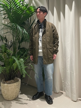 「WISLOM（ウィズロム）のアイテム」を使った、木山正己さん（メンズ・176cm）の冬コーディネート