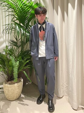 「WEYEP（ウィエップ）のアイテム」を使った、木山正己さん（メンズ・176cm）の冬コーディネート