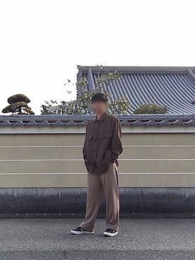 「KANGOL（カンゴール）のアイテム（シューズ）」を使った、リーマさん（メンズ・167cm）の冬コーディネート