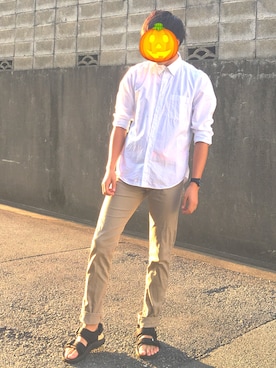 「Right-on（ライトオン）のアイテム（チノパンツ）」を使った、りゅうっちさん（メンズ・175cm）の秋コーディネート