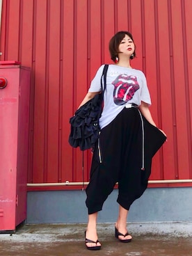 「Bravado（ブラヴァド）のアイテム」を使った、はんだぱんださん（レディース・145cm）の夏コーディネート