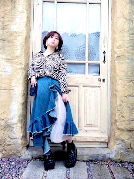「SUGAR ROSE（シュガーローズ）のアイテム」を使った、はんだぱんださん（レディース・146cm）の冬コーディネート