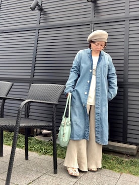 「jouetie（ジュエティ）のアイテム（その他アウター）」を使った、はんだぱんださん（レディース・146cm）の春コーディネート