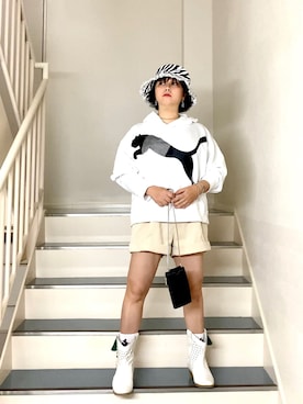 「春めきシューズ」｜「アイテム（財布/小物）」を使った、はんだぱんださん（レディース・146cm）の春コーディネート