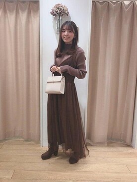 マジェスティックレゴン名古屋近鉄店スタッフさん（レディース・152cm）の秋コーディネート