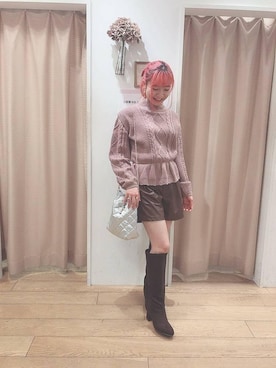 マジェスティックレゴン名古屋近鉄店スタッフさん(レディース・152cm)の冬コーディネート