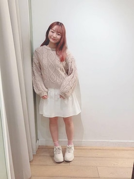 マジェスティックレゴン名古屋近鉄店スタッフさん（レディース・152cm）の冬コーディネート