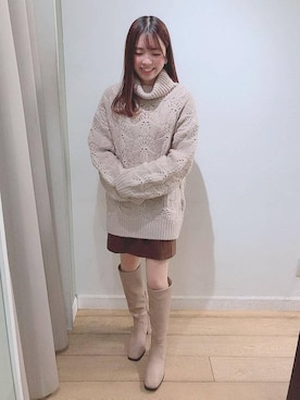 マジェスティックレゴン名古屋近鉄店スタッフさん(レディース・152cm)の冬コーディネート