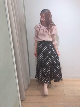 マジェスティックレゴン名古屋近鉄店スタッフさん（レディース・152cm）の春コーディネート