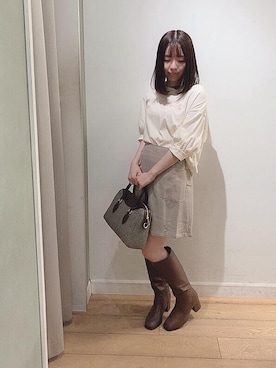 マジェスティックレゴン名古屋近鉄店スタッフさん（レディース・152cm）の秋コーディネート