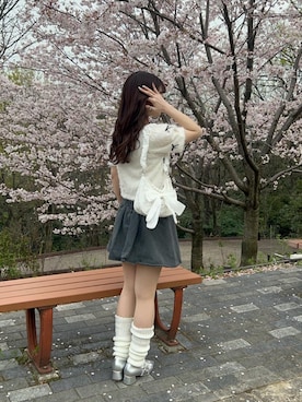 「ブルべ夏」｜マジェスティックレゴン名古屋近鉄店スタッフさん（レディース・150cm）の春コーディネート