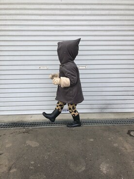 「小人コート」｜sawadaさん（キッズ・100cm）の冬コーディネート
