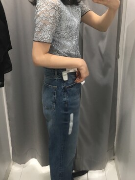 「ハイウエストストレートジーンズ」｜ttさん（レディース・165cm）の春コーディネート