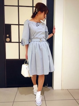 「laboratory work（ラボラトリーワーク）のアイテム（ワンピース/ドレス）」を使った、Chisaさん（レディース・154cm）の春コーディネート