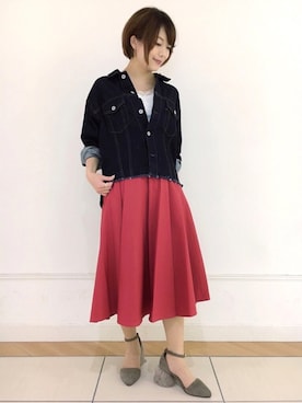 「laboratory work（ラボラトリーワーク）のアイテム（ジャケット/アウター）」を使った、Chisaさん（レディース・154cm）の夏コーディネート