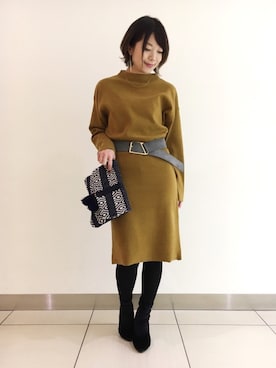 Chisaさん（レディース・154cm）の冬コーディネート