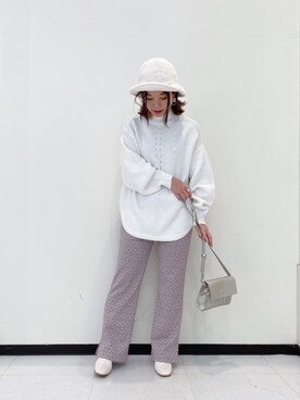「PAGEBOY（ページボーイ）のハクミニショルダーBAG（ショルダーバッグ）」を使った、Chisaさん（レディース・154cm）の冬コーディネート