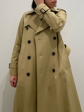 「アイテム（トレンチコート）」を使った、jin kanakoさん（レディース・158cm）の春コーディネート