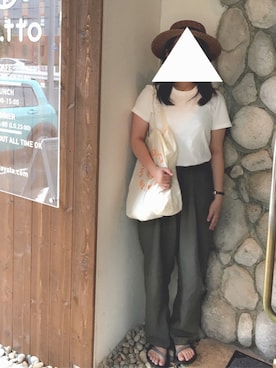 「KATHARINE ROSS（キャサリンロス）のアイテム（帽子）」を使った、tiyさん（レディース・153cm）の夏コーディネート