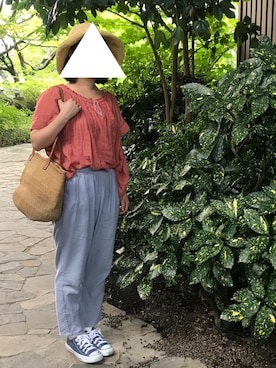 「アイテム（シャツ/ブラウス）」を使った、tiyさん（レディース・153cm）の夏コーディネート