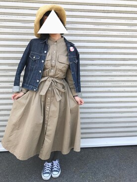「アイテム（スニーカー）」を使った、tiyさん（レディース・153cm）の春コーディネート
