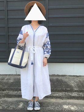 「KATHARINE ROSS（キャサリンロス）のアイテム（帽子）」を使った、tiyさん（レディース・153cm）の春コーディネート