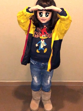 「JOEY HYSTERIC（ジョーイヒステリック）のアイテム（パーカー）」を使った、こたっくさん（メンズ・177cm）の冬コーディネート