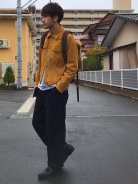 「SCHOTT」｜「アイテム（その他シューズ）」を使った、こじまさん（メンズ・178cm）の春コーディネート
