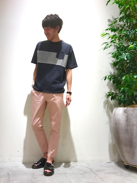 「CIAOPANIC TYPY（チャオパニックティピー）のアイテム（サンダル）」を使った、こじまさん（メンズ・178cm）の春コーディネート