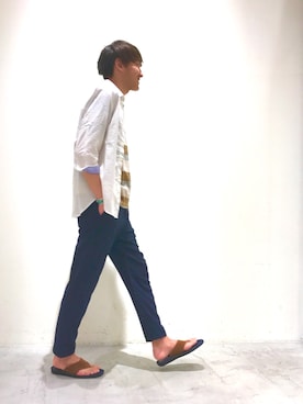 「CIAOPANIC TYPY（チャオパニックティピー）のアイテム（サンダル）」を使った、こじまさん（メンズ・178cm）の春コーディネート