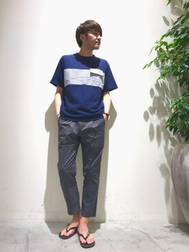 「havaianas（ハワイアナス）のアイテム（サンダル）」を使った、こじまさん（メンズ・178cm）の夏コーディネート