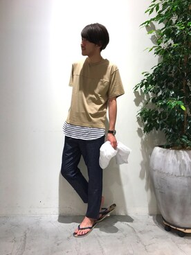 「havaianas（ハワイアナス）のアイテム（ビーチサンダル）」を使った、こじまさん（メンズ・178cm）の夏コーディネート